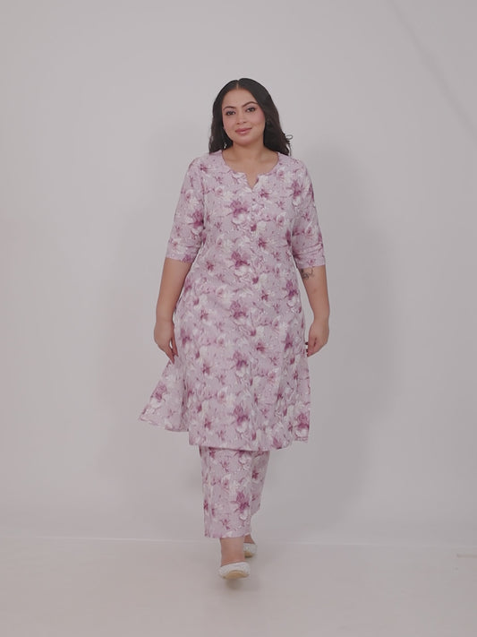 Kantha Cotton Floral Kurta