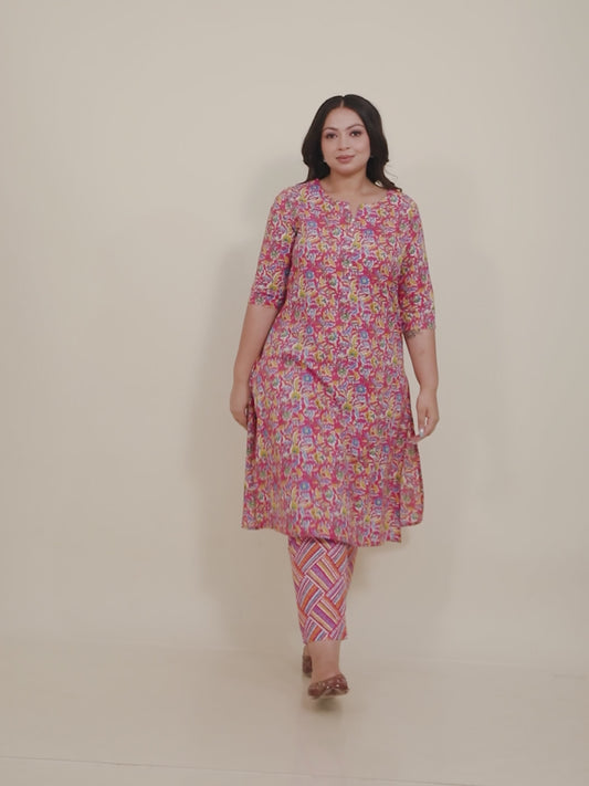 Soft Cotton Floral Kurta