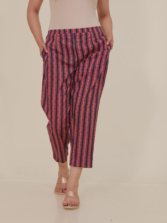 Soft Cotton Striped Pant