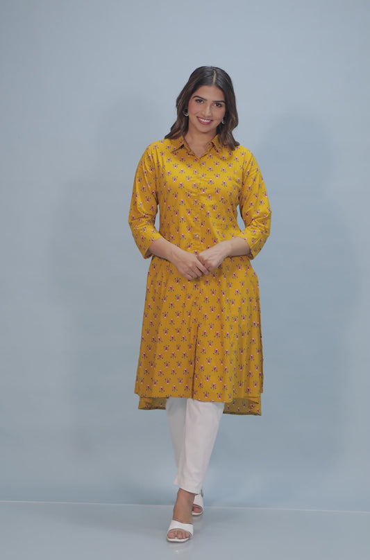 Soft Cotton Floral Kurta