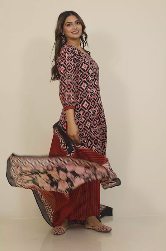 Soft Cotton Ikat Kurta