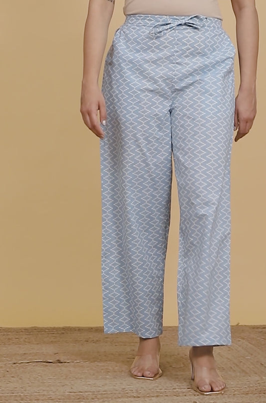 Soft Cotton Geometric Pant