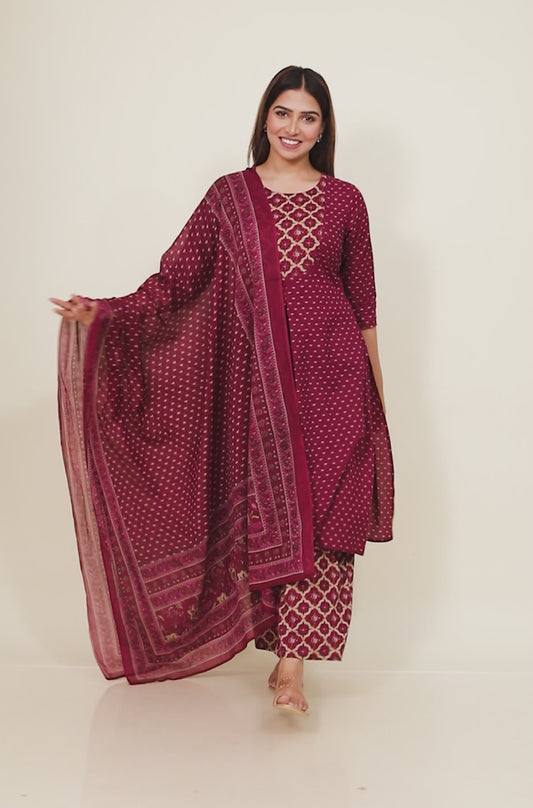 Soft Cotton Floral Kurta