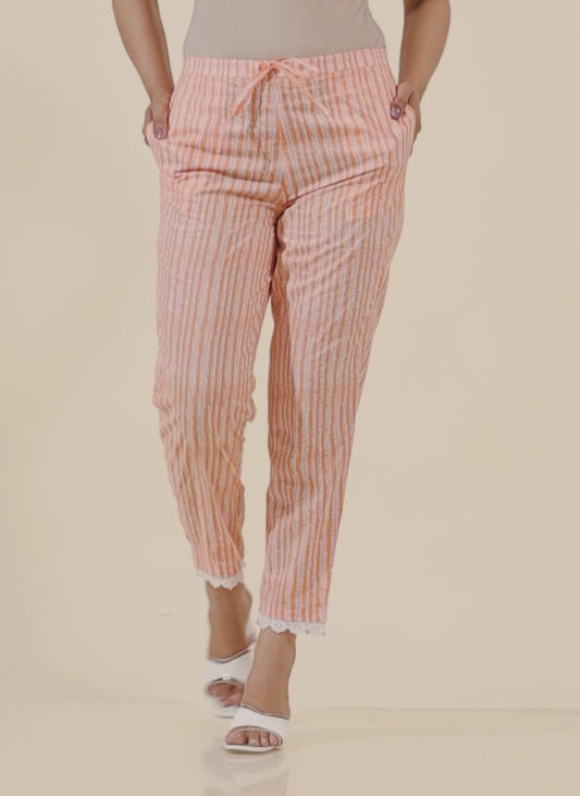 Soft Cotton Striped Pant