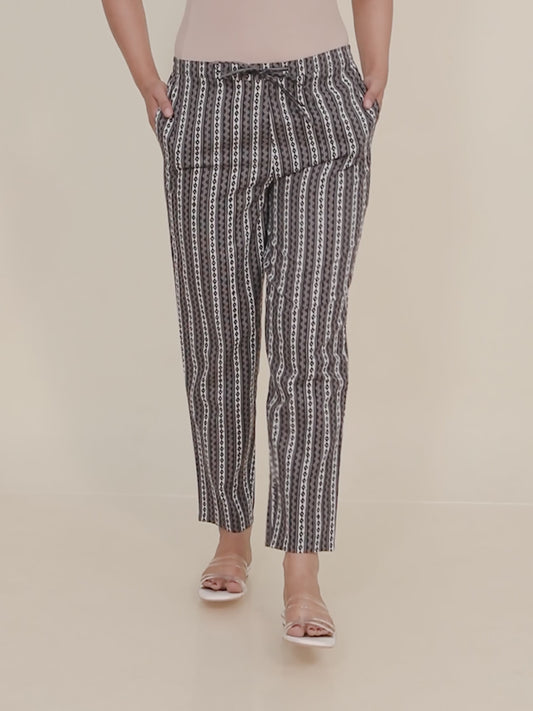 Kantha Cotton Striped Pant