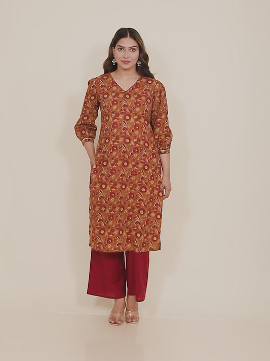 Soft Cotton Floral Kurta