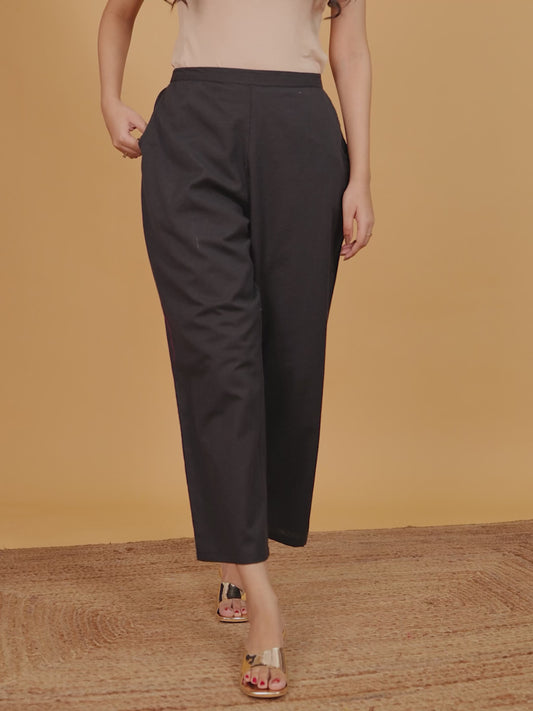 Linen Cotton Solid Pant