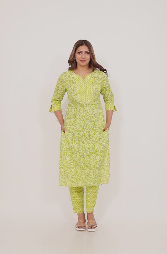 Soft Cotton Floral Kurta