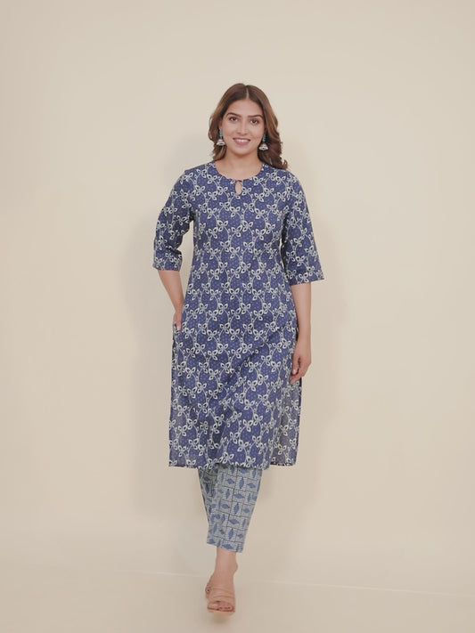 Soft Cotton Floral Kurta