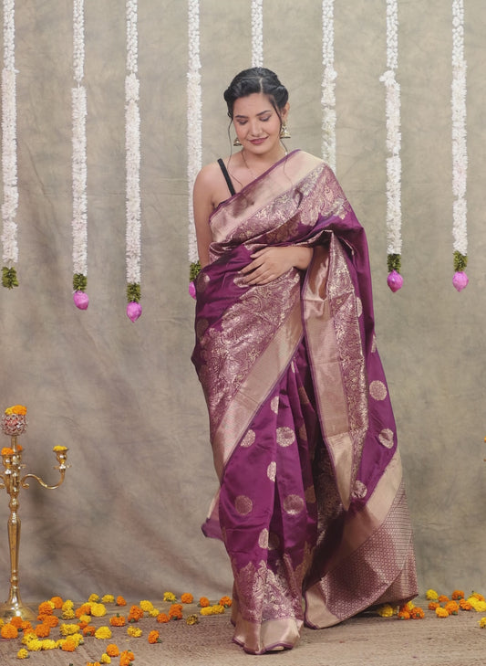 Brocade Purple Saree