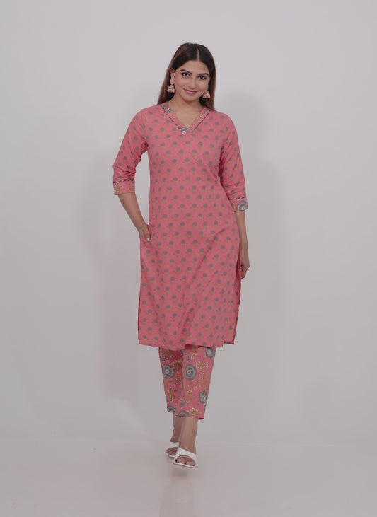 Soft Cotton Floral Kurta