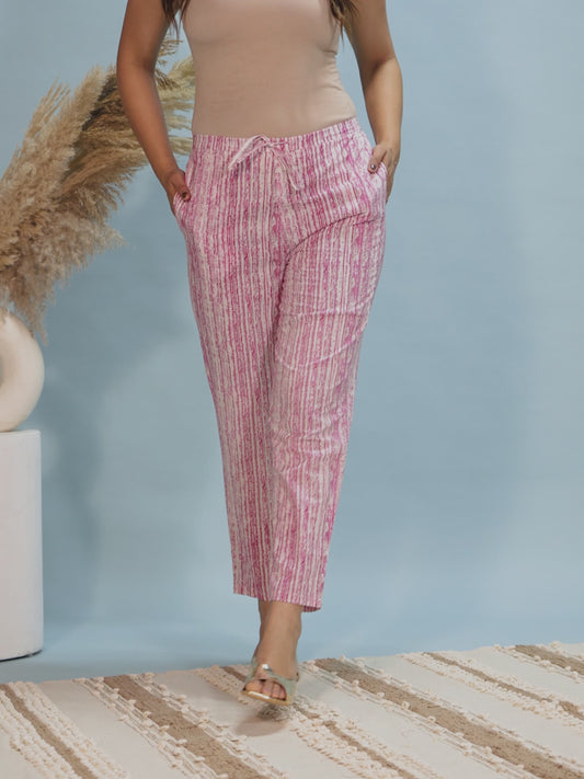 Soft Cotton Striped Pant