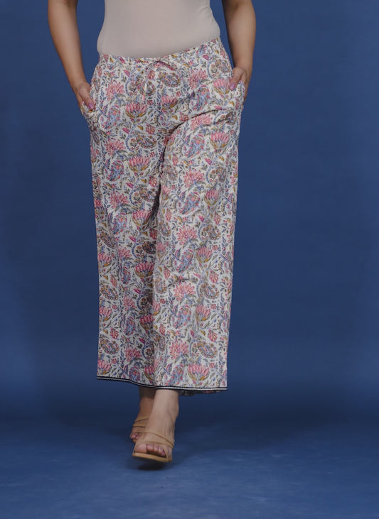 Soft Cotton Floral Palazzo