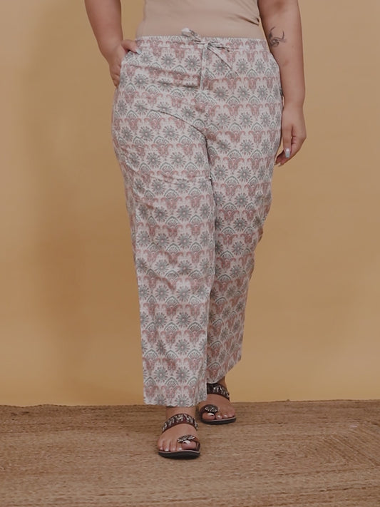 Soft Cotton Geometric Pant