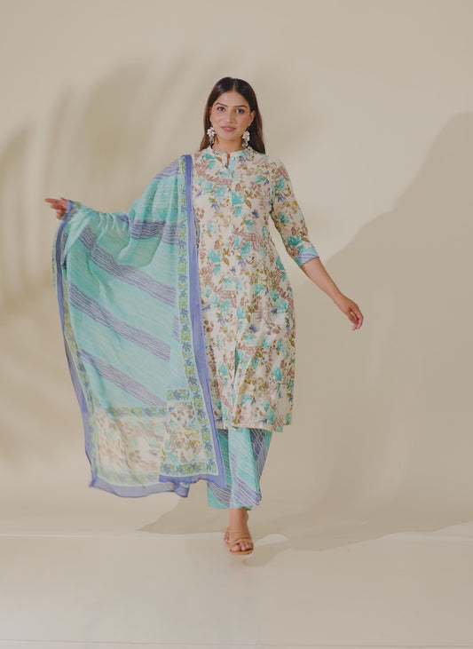 Soft Cotton Floral Kurta