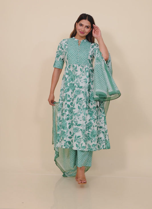 Soft Cotton Floral Kurta