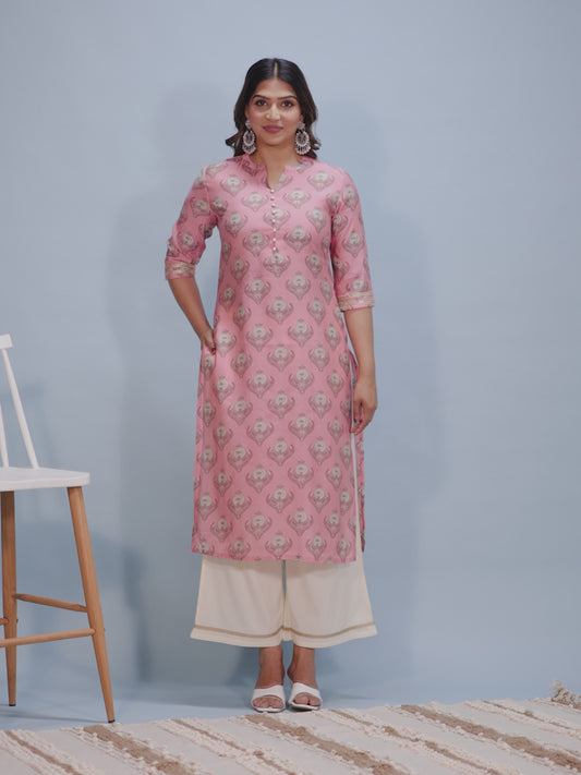 Floral Muslin Kurta