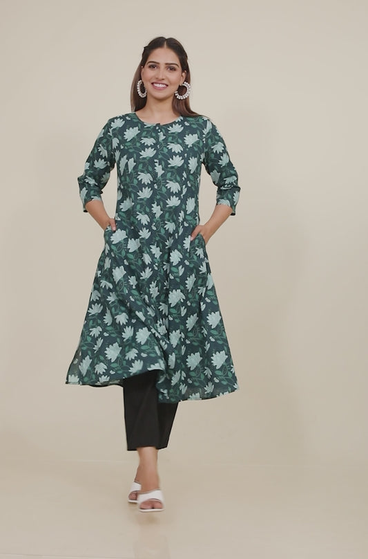 Soft Cotton Floral Kurta