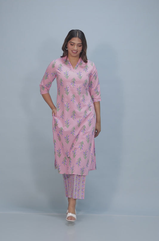 Soft Cotton Foliage Kurta