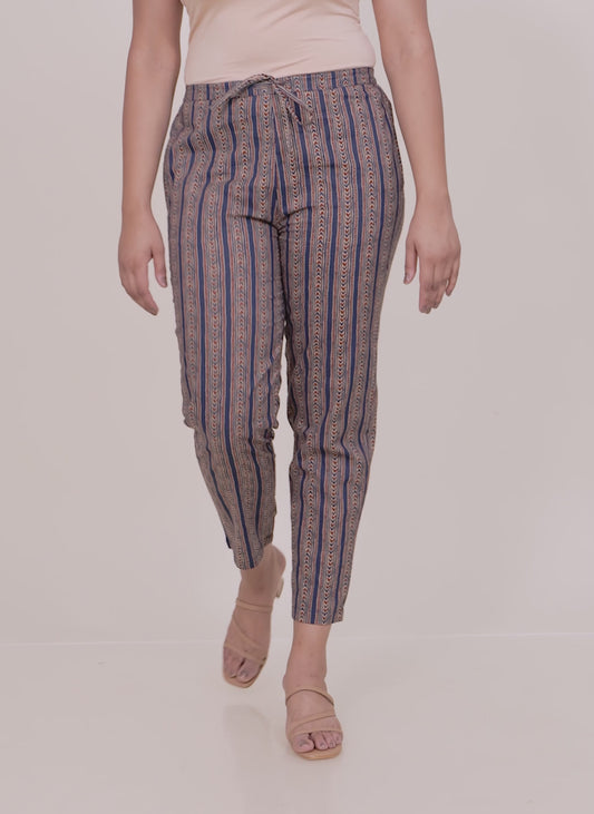 Soft Cotton Striped Pant