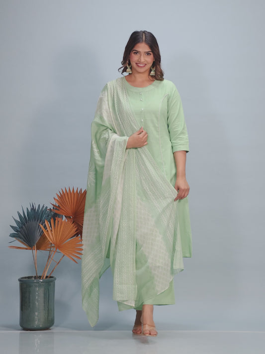 Linen Cotton Solid Kurta