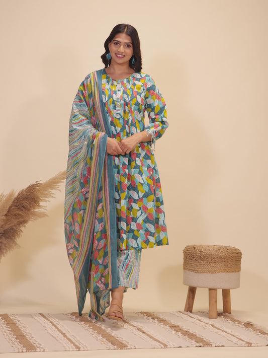 Soft Cotton Foliage Kurta