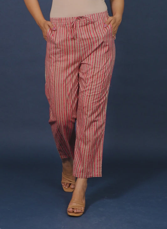 Soft Cotton Striped Pant