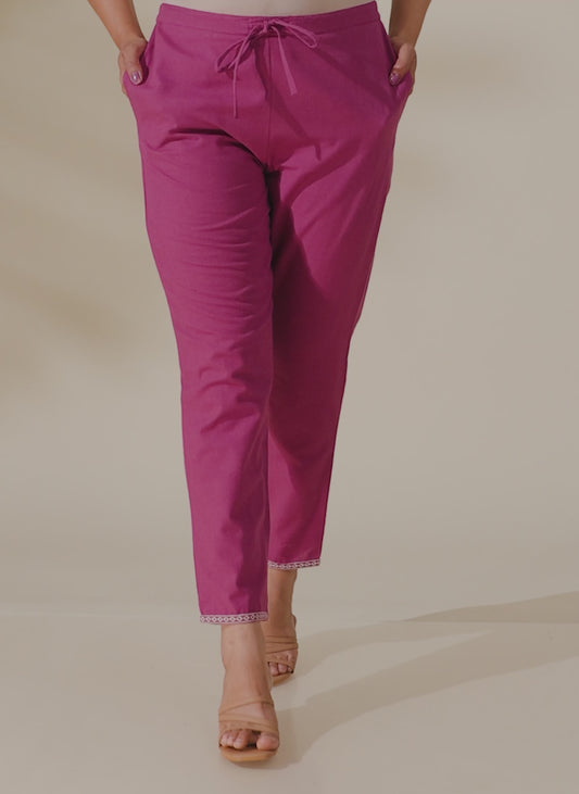 Linen Cotton Solid Pant