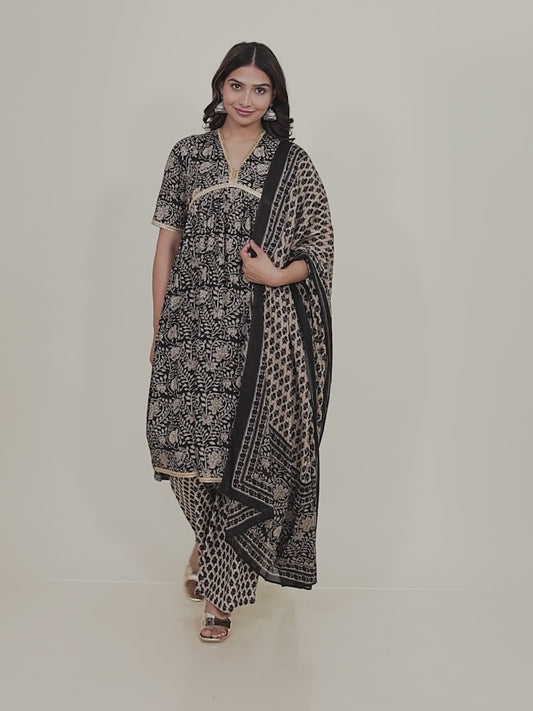 Soft Cotton Floral Kurta