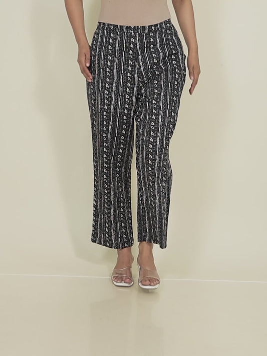 Soft Cotton Striped Pant