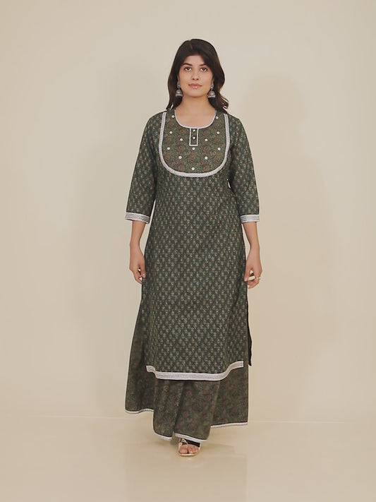 Soft Cotton Floral Kurta