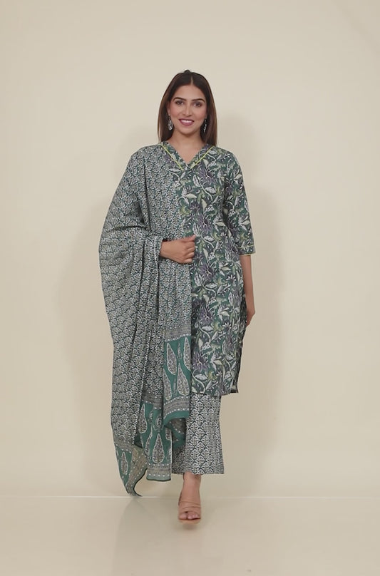 Soft Cotton Floral Kurta