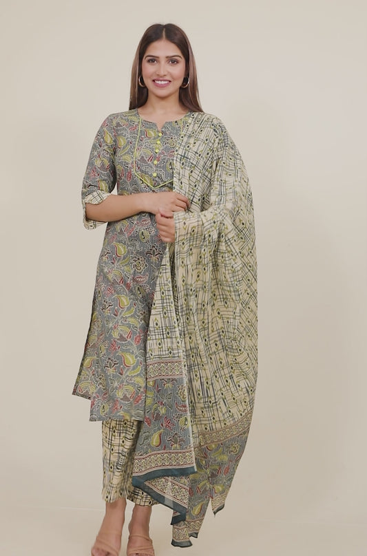 Soft Cotton Floral Kurta