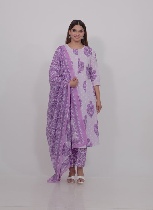 Soft Cotton Floral Kurta