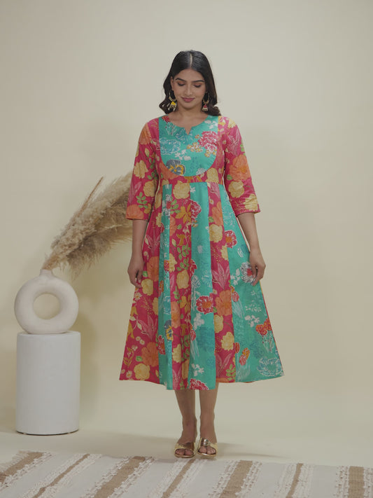 Soft Cotton Floral Kurta