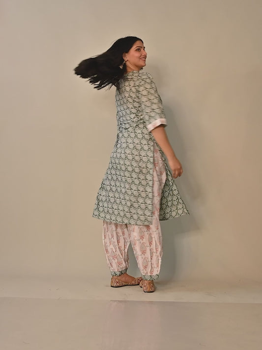 Soft Cotton Floral Kurta