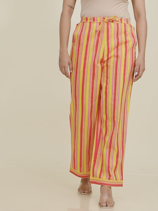 Soft Cotton Striped Pant