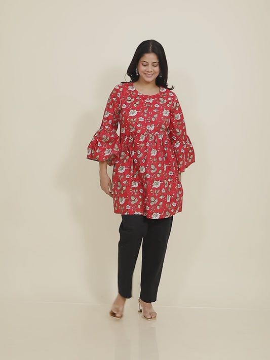 Soft Cotton Floral Kurti