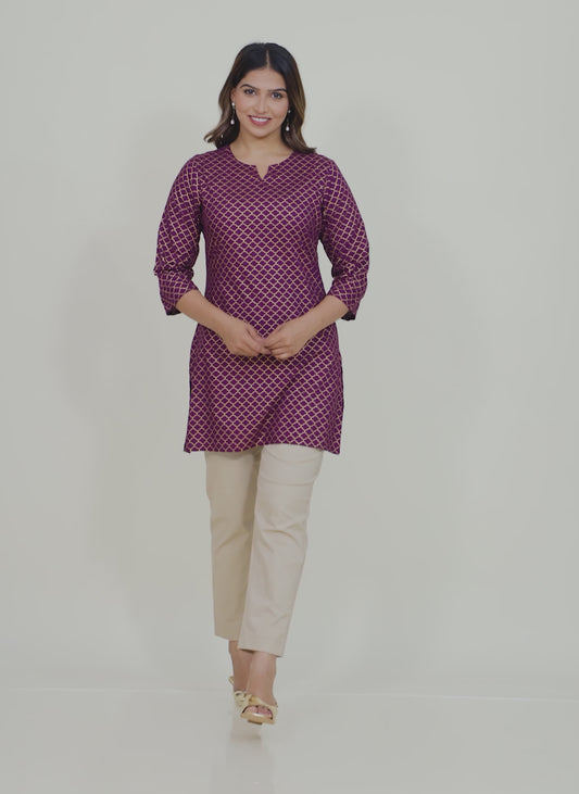 Rayon Gold foil Kurti