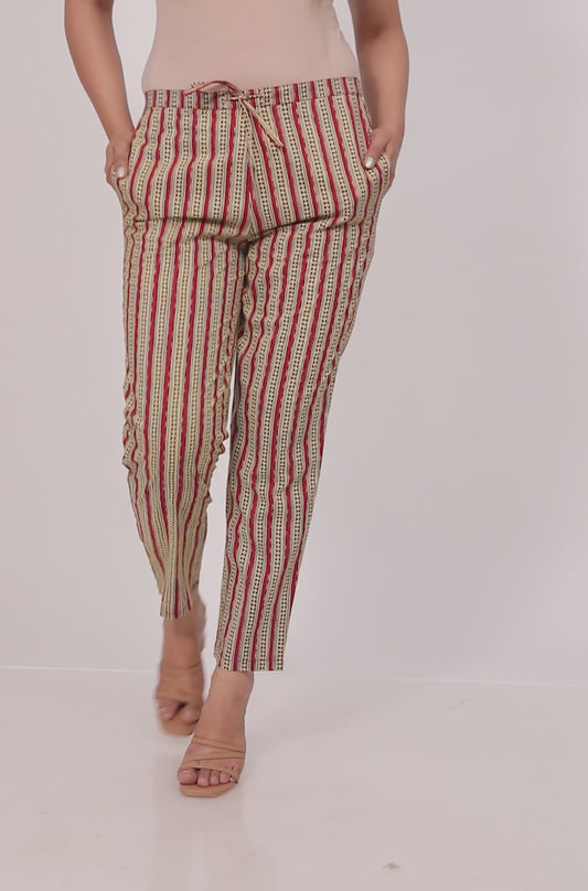 Soft Cotton Striped Pant