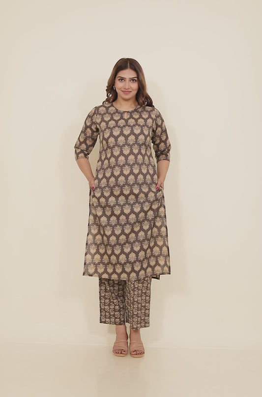 Soft Cotton Floral Kurta