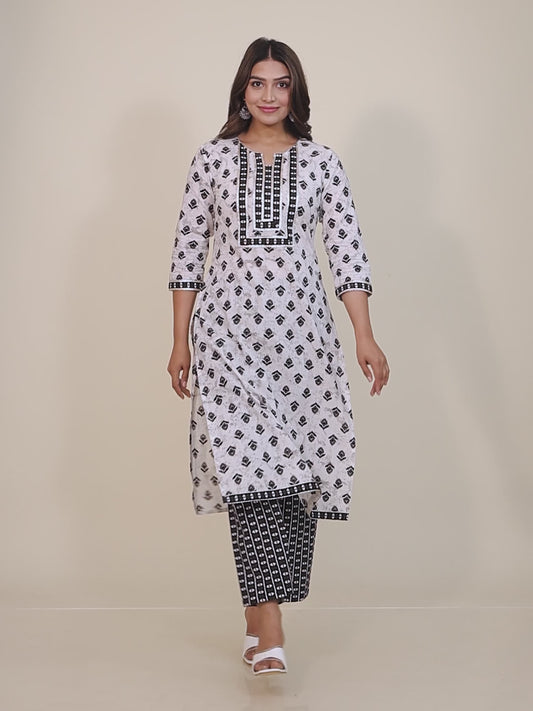 Soft Cotton Block Kurta