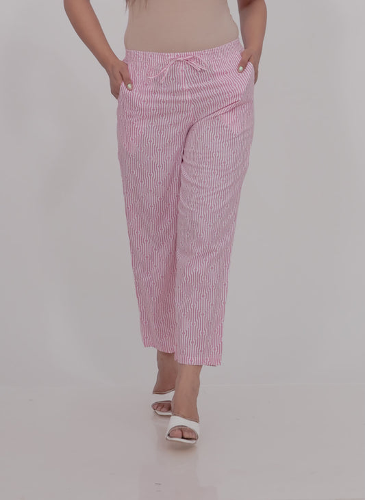 Soft Cotton Geometric Pant