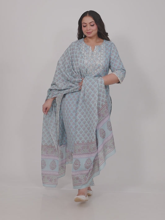 Soft Cotton Block Kurta