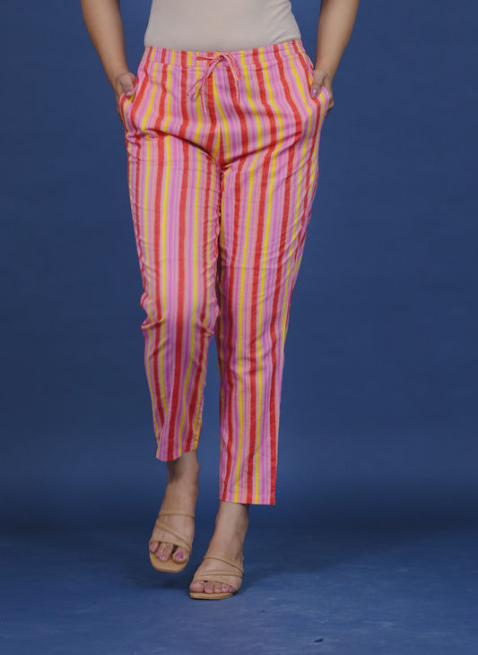 Soft Cotton Striped Pant