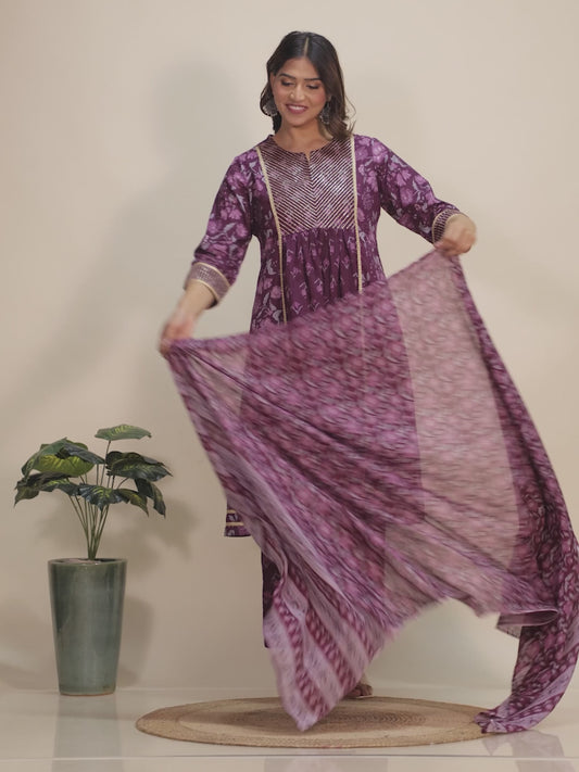 Soft Cotton Floral Kurta