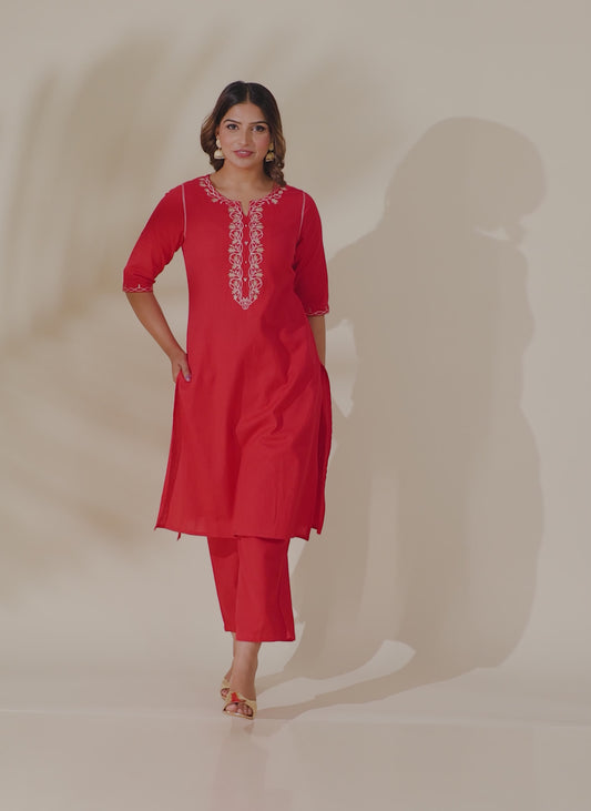 Linen Cotton Solid Kurta