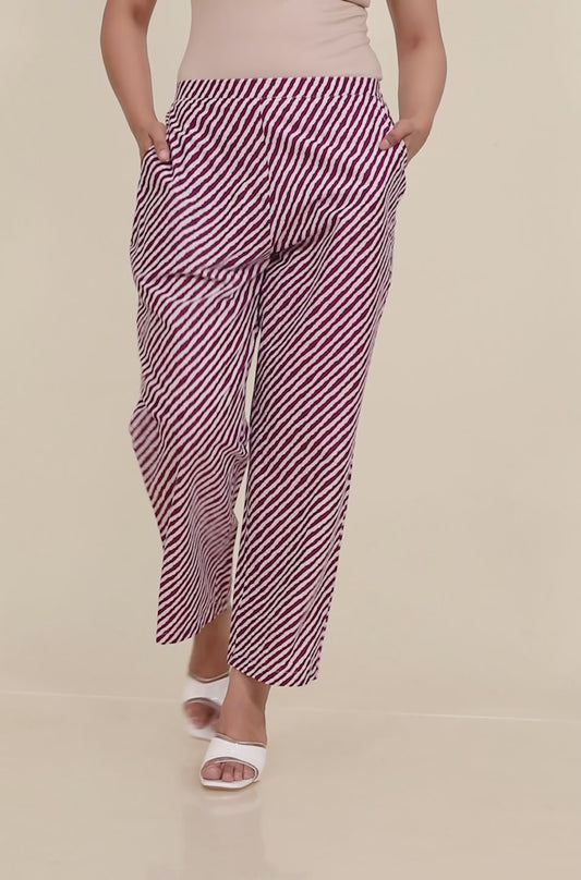 Soft Cotton Striped Pant