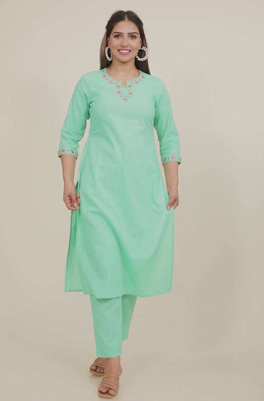 Khadi Cotton Solid Kurta