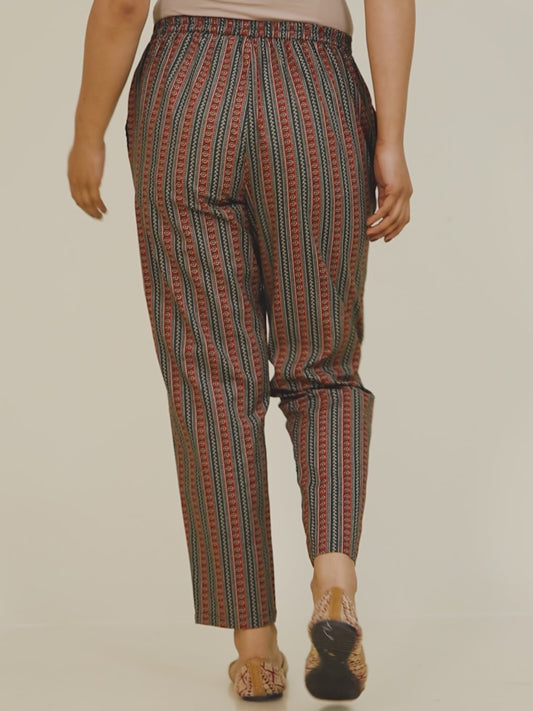 Soft Cotton Striped Pant